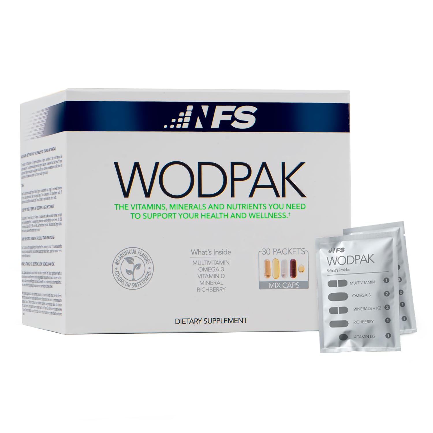 NF Sports WODPAK Multivitamins front view with individual packets