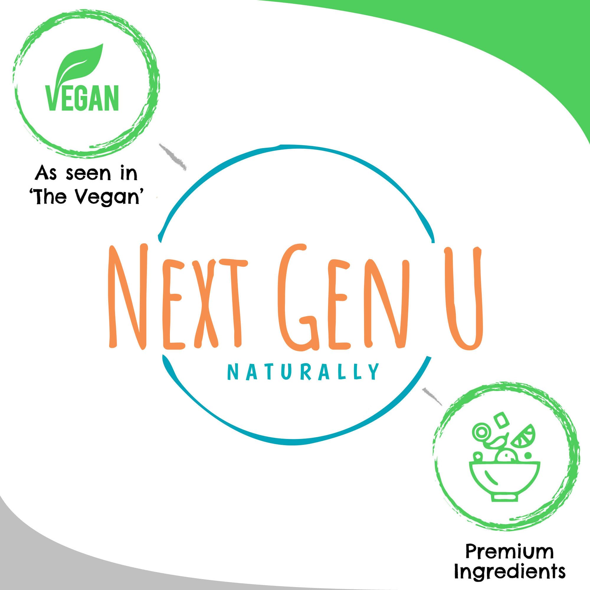 NGU Next Gen U Chlorella Capsules displayed with other supplements