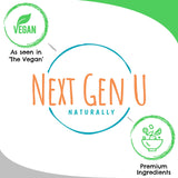 NGU Next Gen U Chlorella Capsules displayed with other supplements