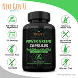 NGU Next Gen U Chlorella Capsules lifestyle scene with green foods