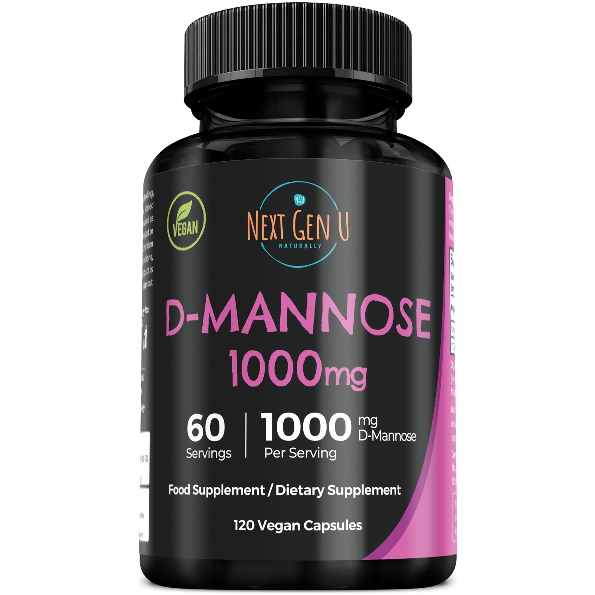 NGU Next Gen U D-Mannose Caplets bottle front view