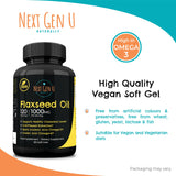 NGU Next Gen U Flax Seed Oil Softgel Capsules packaging