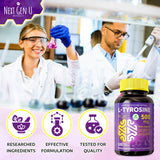 NGU Next Gen U L-Tyrosine supplement packaging details