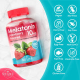 NGU Next Gen U Melatonin Gummies 10mg Strawberry flavour gummies in a bowl