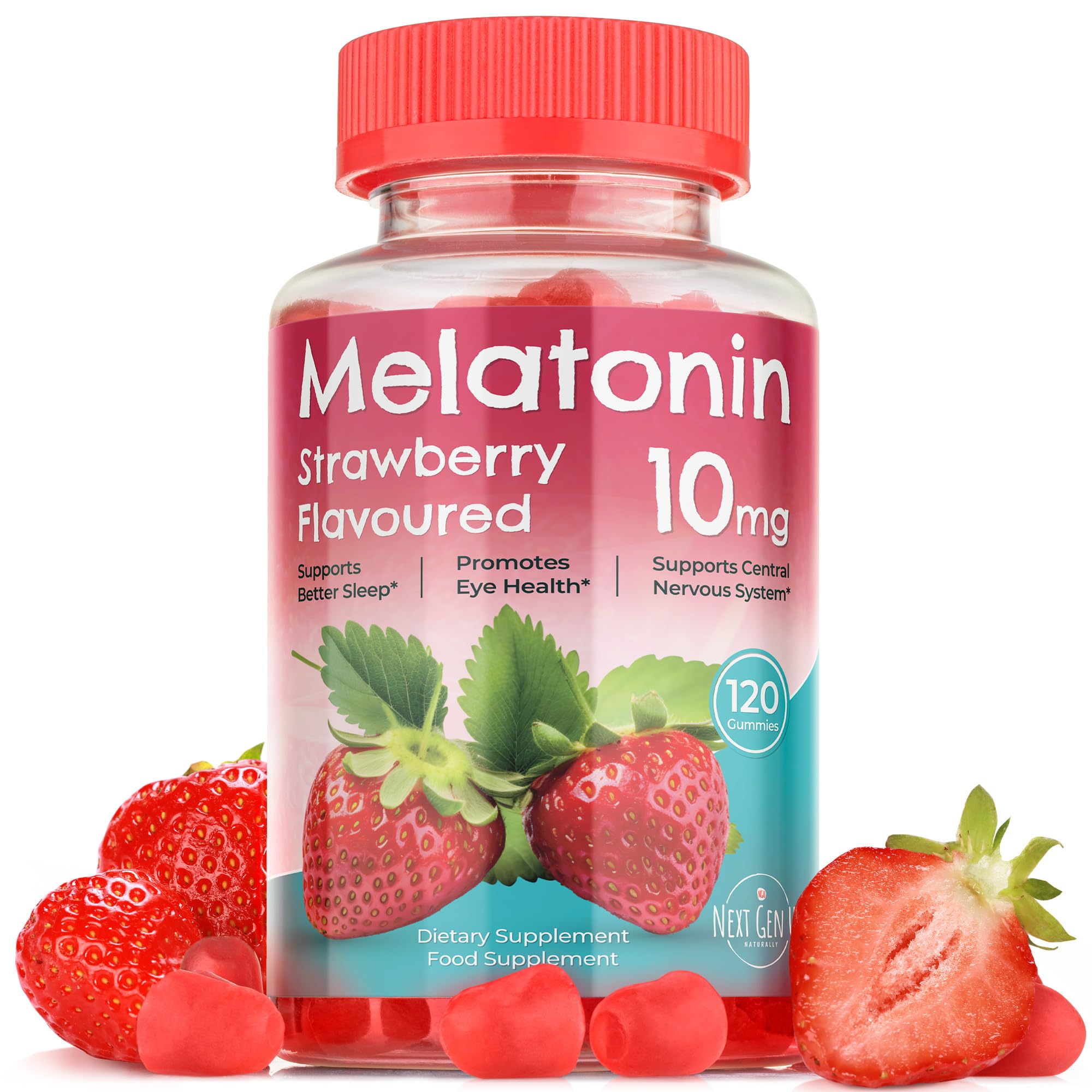 NGU Next Gen U Melatonin Gummies 10mg Strawberry front view