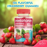 NGU Next Gen U Melatonin Gummies 10mg Strawberry with dosage information