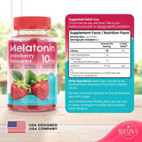 NGU Next Gen U Melatonin Gummies 10mg Strawberry with fruit