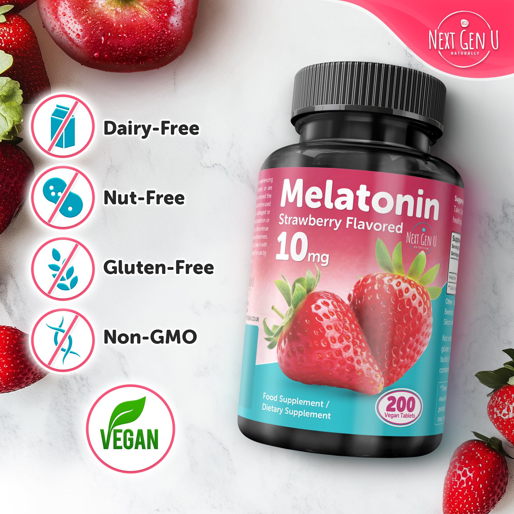NGU Next Gen U Melatonin Sleep Supplement bottle with label