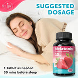 NGU Next Gen U Melatonin Sleep Supplement tablets on a wooden surface