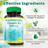 NGU Next Gen U Niacin dietary supplement capsules with measuring spoon