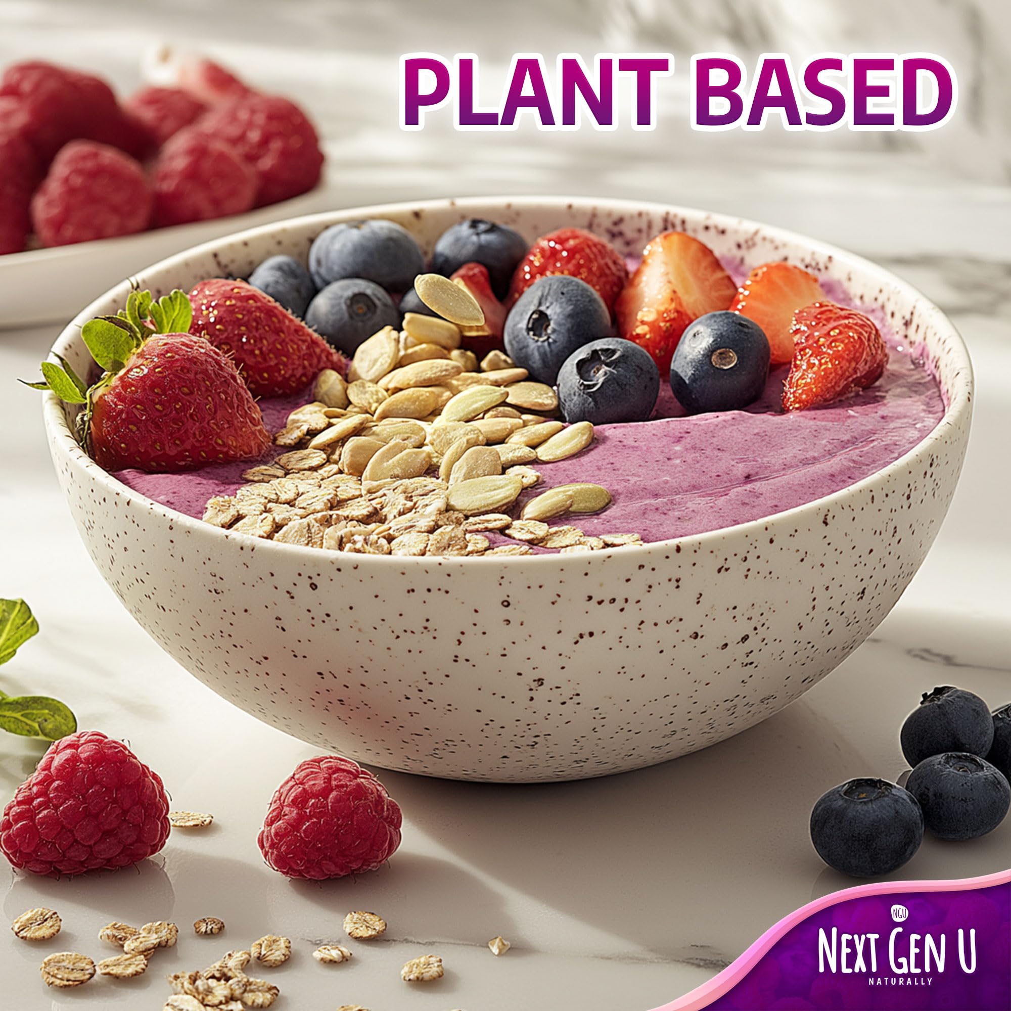 NGU Next Gen U Super Berry Powder 649g in smoothie
