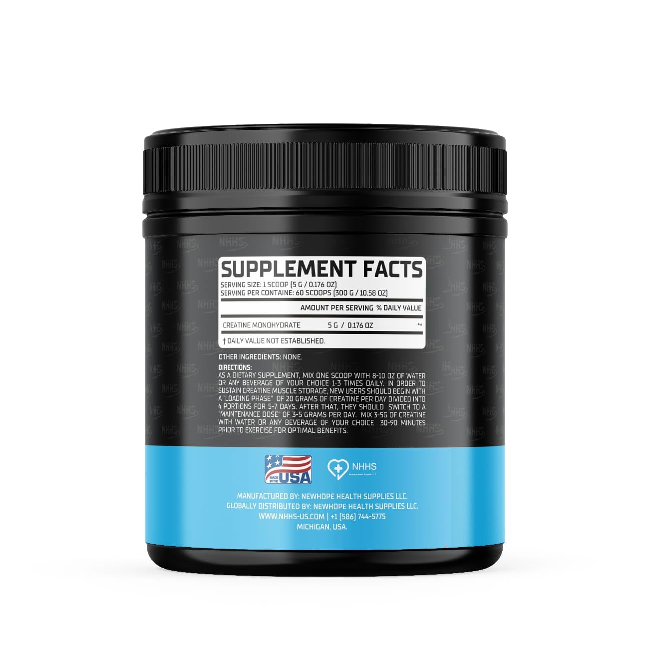 NHHS Micronized Creatine Monohydrate 5g Powder nutritional information