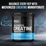 NHHS Micronized Creatine Monohydrate 5g Powder side view