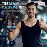 NHHS Micronized Creatine Monohydrate 5g Powder with shaker bottle