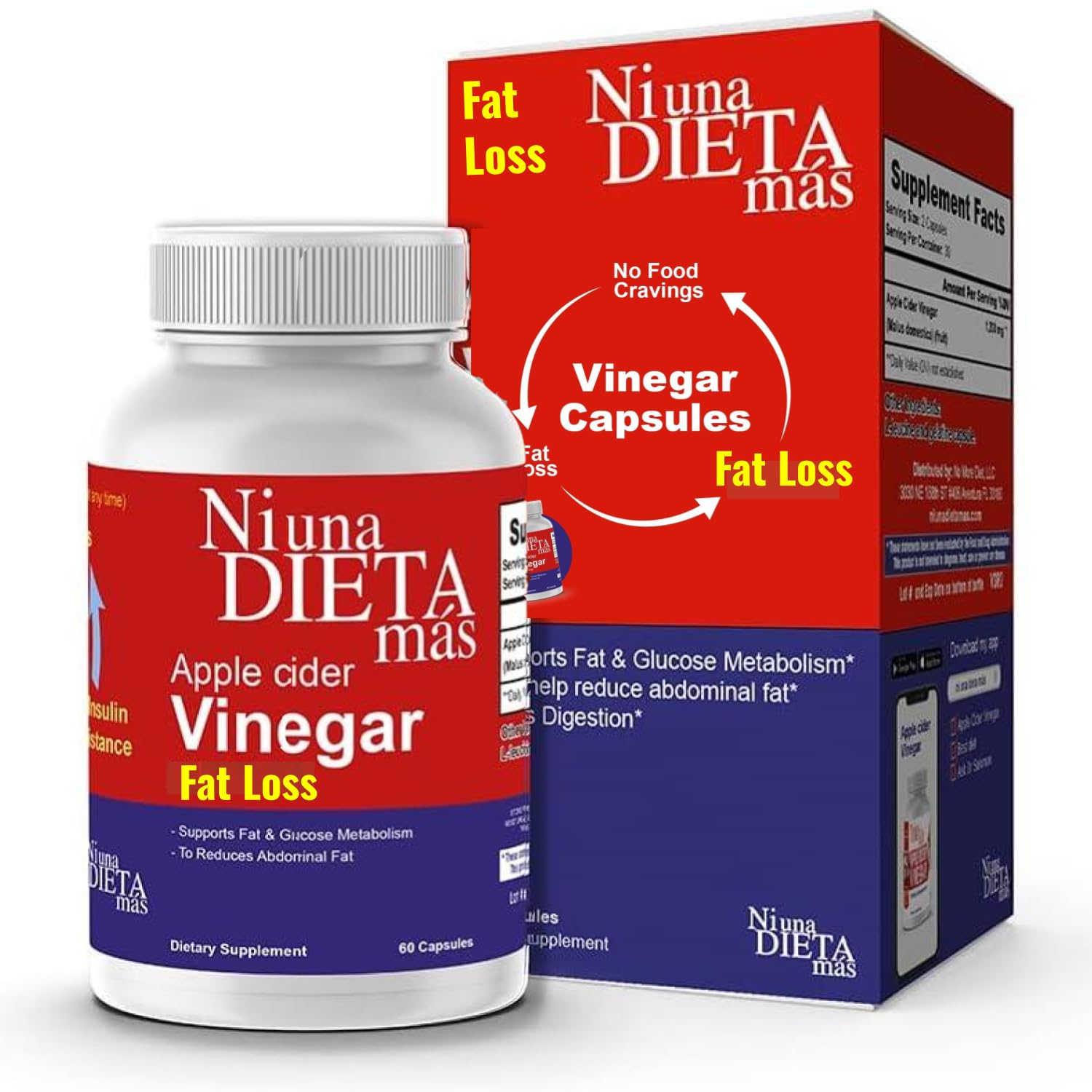 Ni una dieta más Apple Cider Vinegar Capsules front view