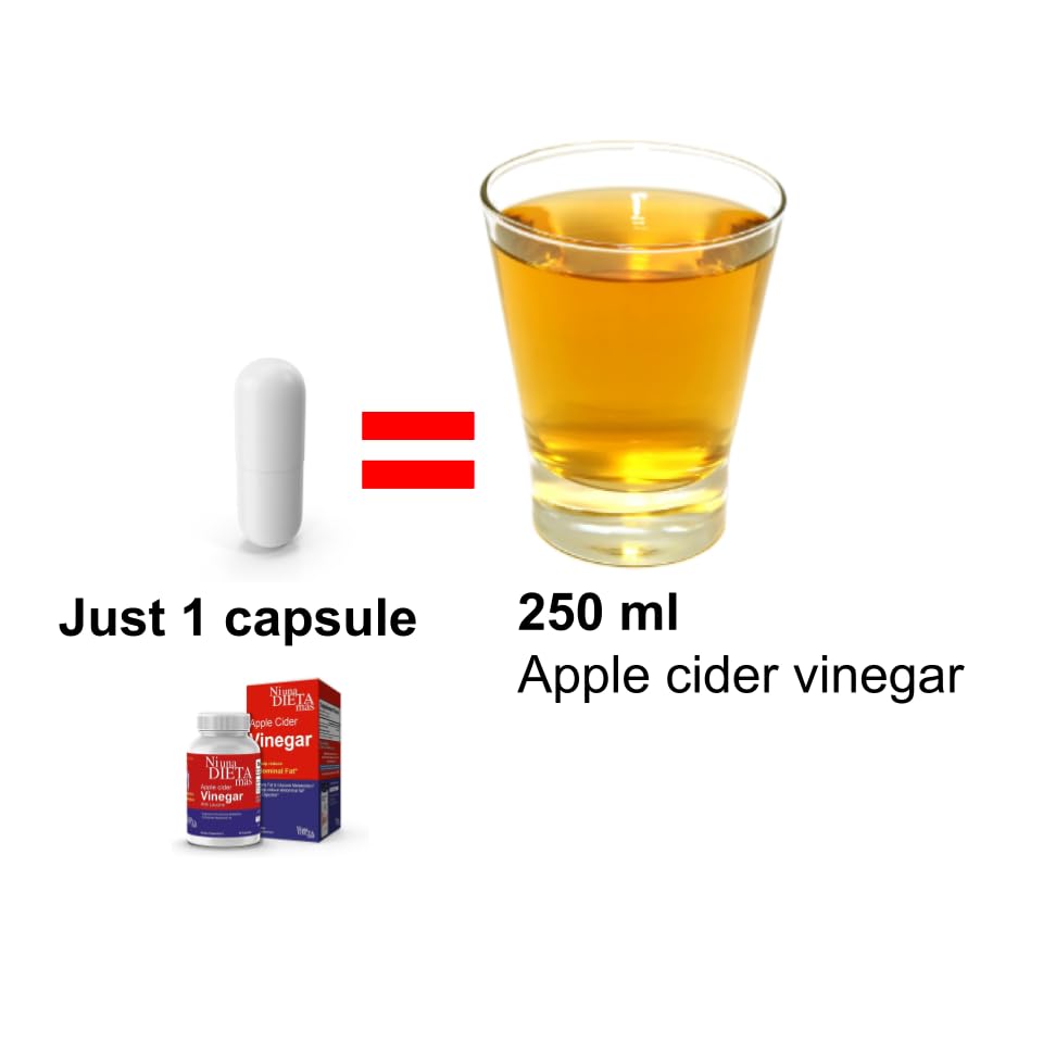 Ni una dieta más Apple Cider Vinegar Capsules on a wooden table