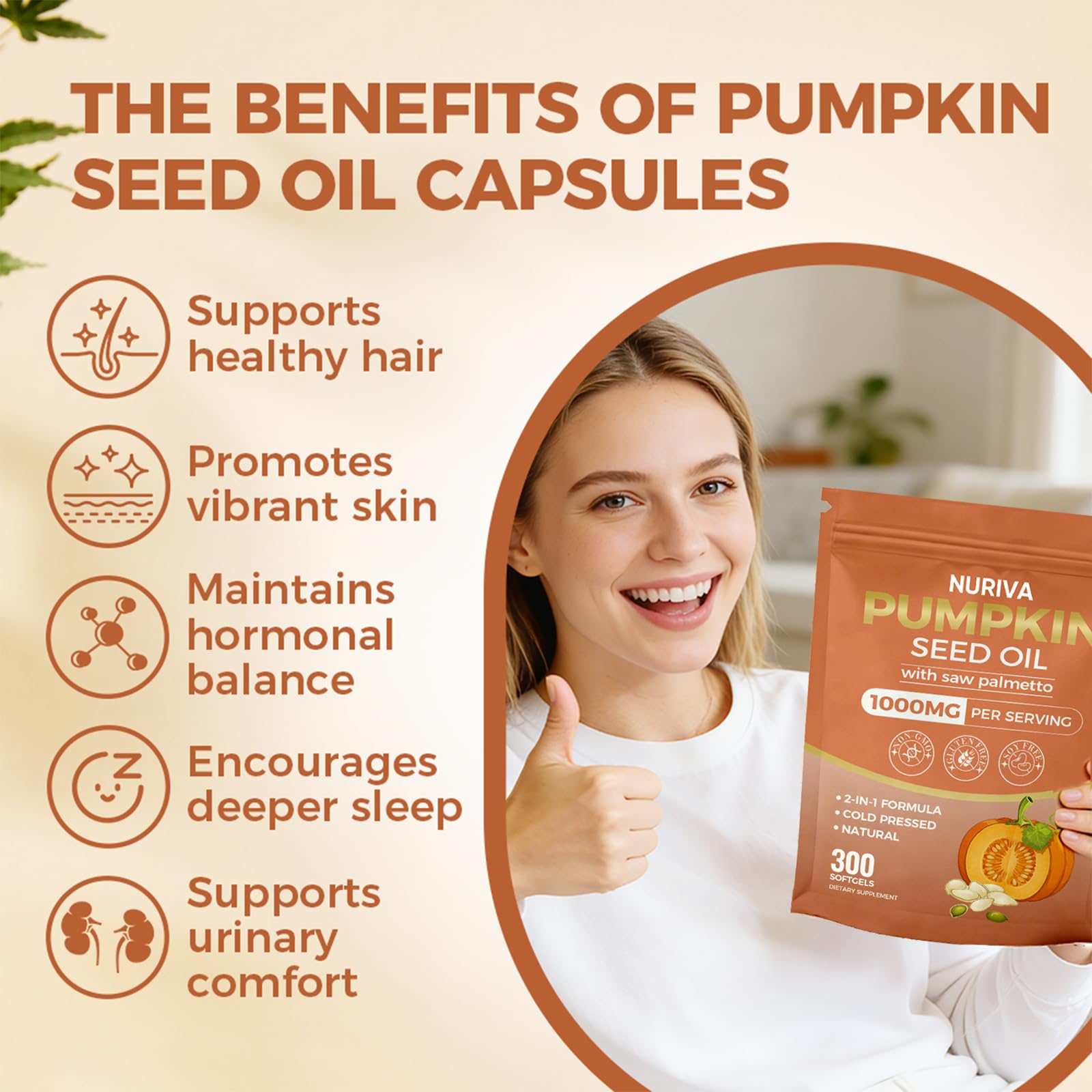 Nichalous Pumpkin Seed Oil & Saw Palmetto softgels packaging