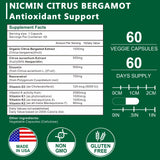 NICMIN Bergamot Supplement 1500mg side view showing capsule