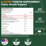 NICMIN Fisetin Supplement 2000mg capsules close-up