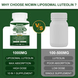 NICMIN Luteolin Supplement 70g side view of packaging