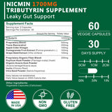 NICMIN Tributyrin Supplement 1700MG capsule close-up