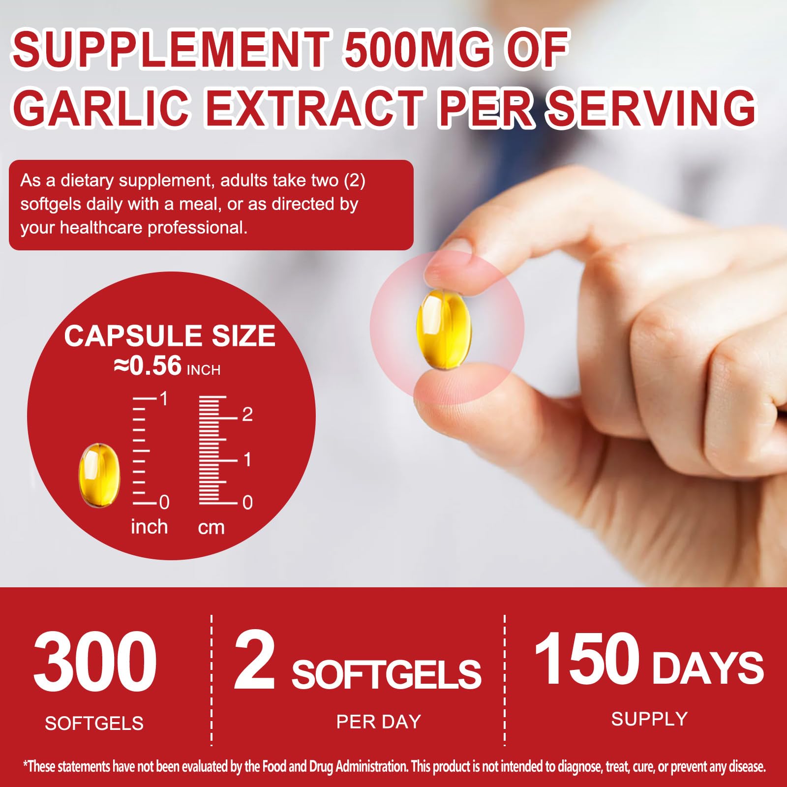 NIFEISHI Aged Garlic Supplement 300 count bottle
