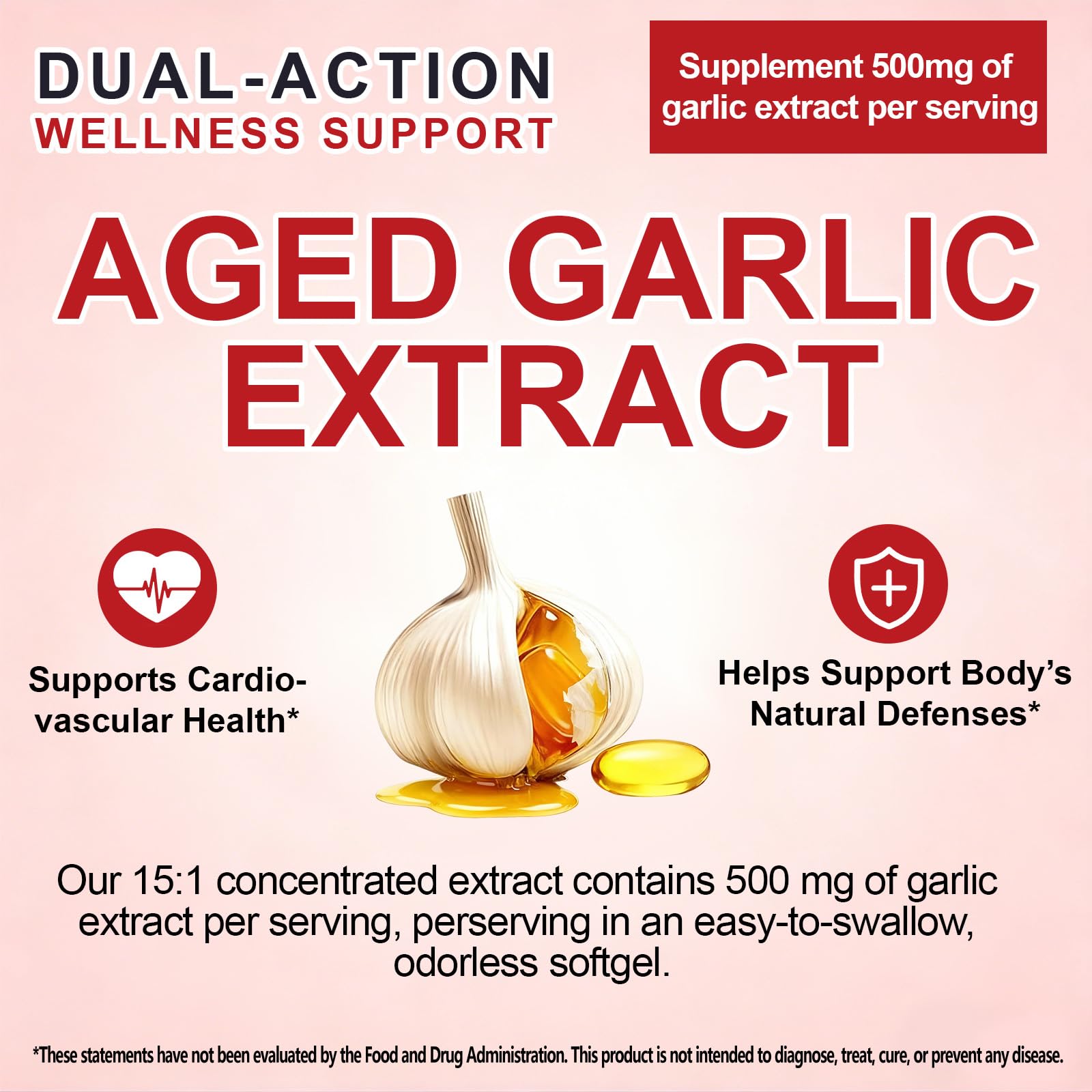 NIFEISHI Aged Garlic Supplement bottle on a kitchen counter