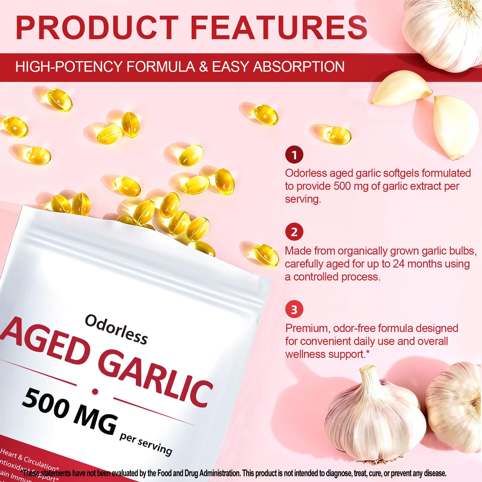 NIFEISHI Aged Garlic Supplement packaging and label