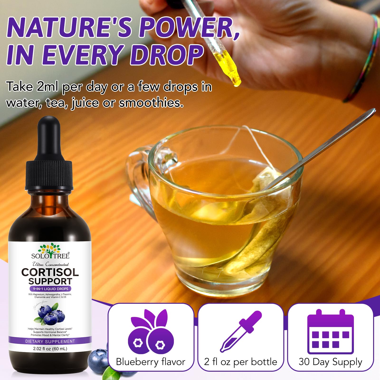 NIFEISHI Cortisol Reducer Liquid Drops ingredients list