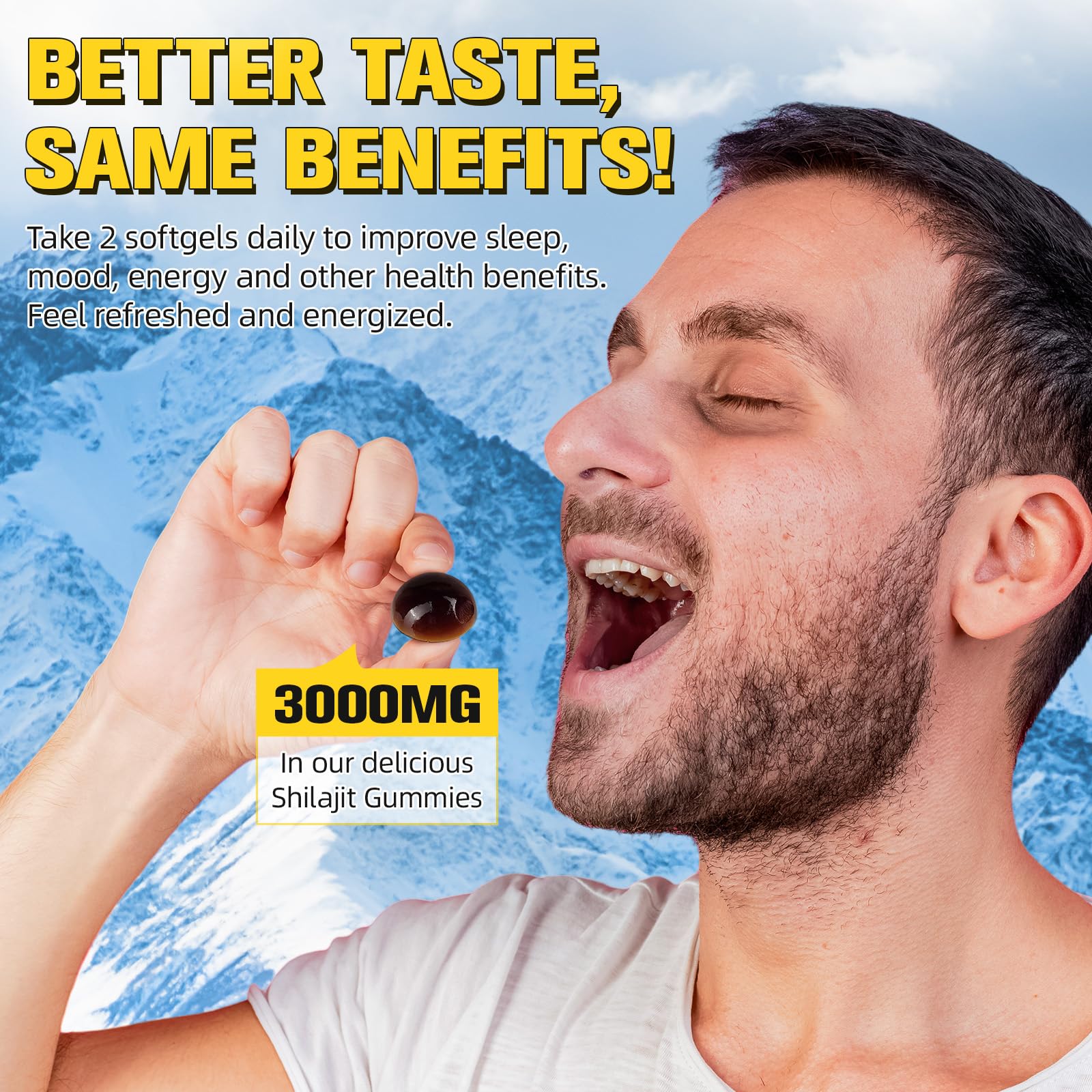 NIFEISHI Himalayan Shilajit Gummies in a hand