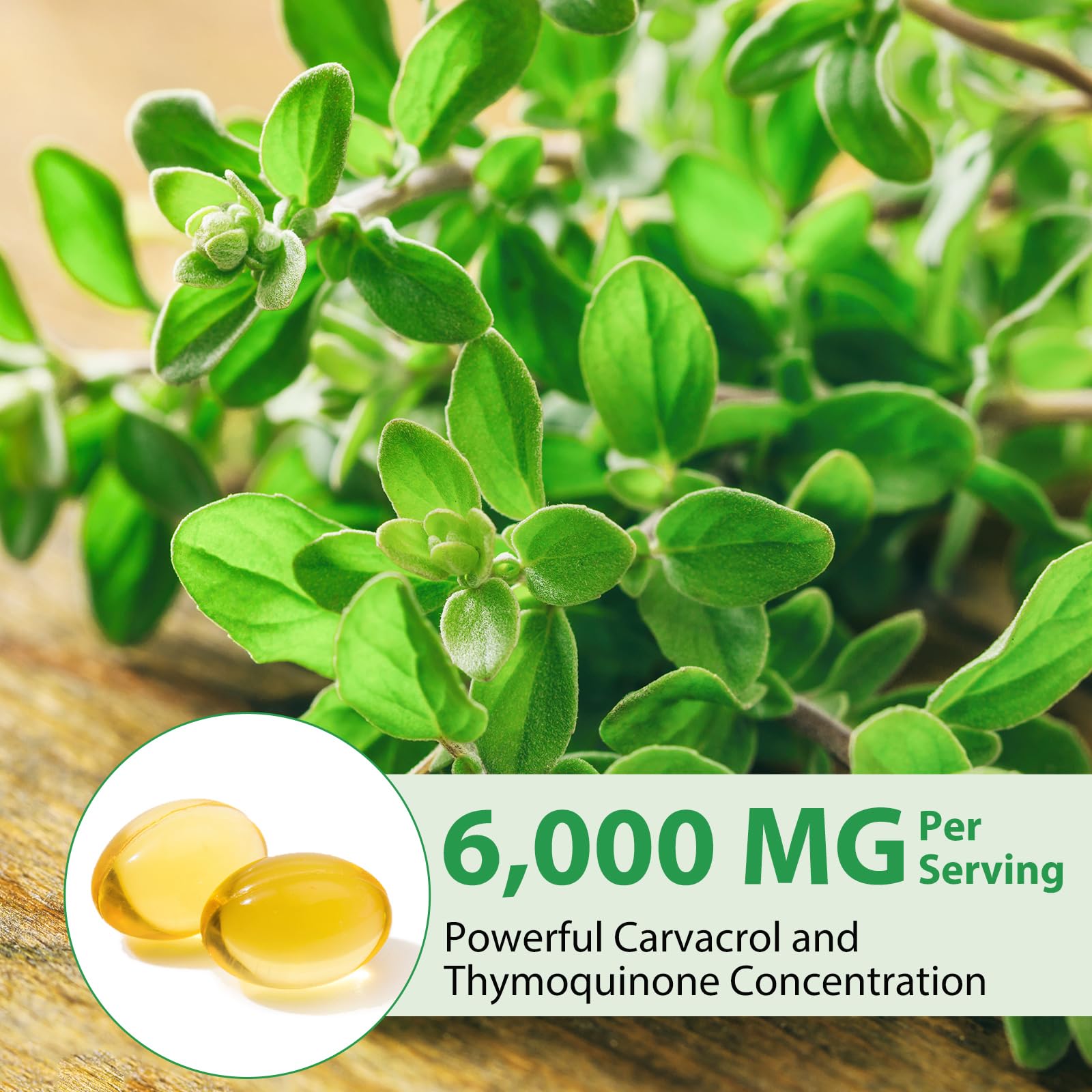 NIFEISHI Oregano Oil & Black Seed Oil Softgels nutritional information