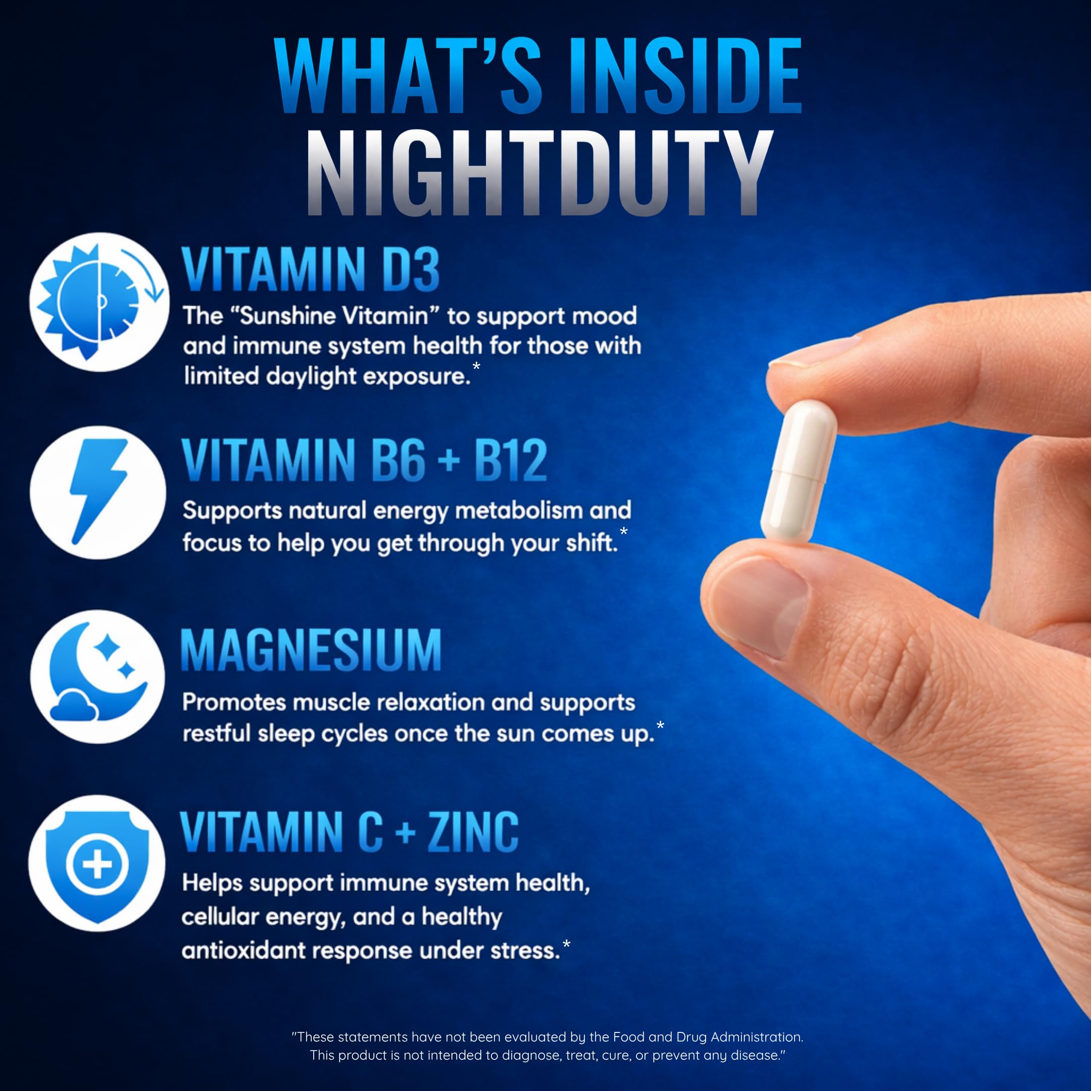 NIGHTDUTY Multivitamin ingredients list