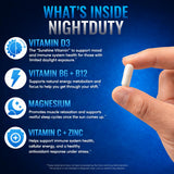 NIGHTDUTY Multivitamin ingredients list