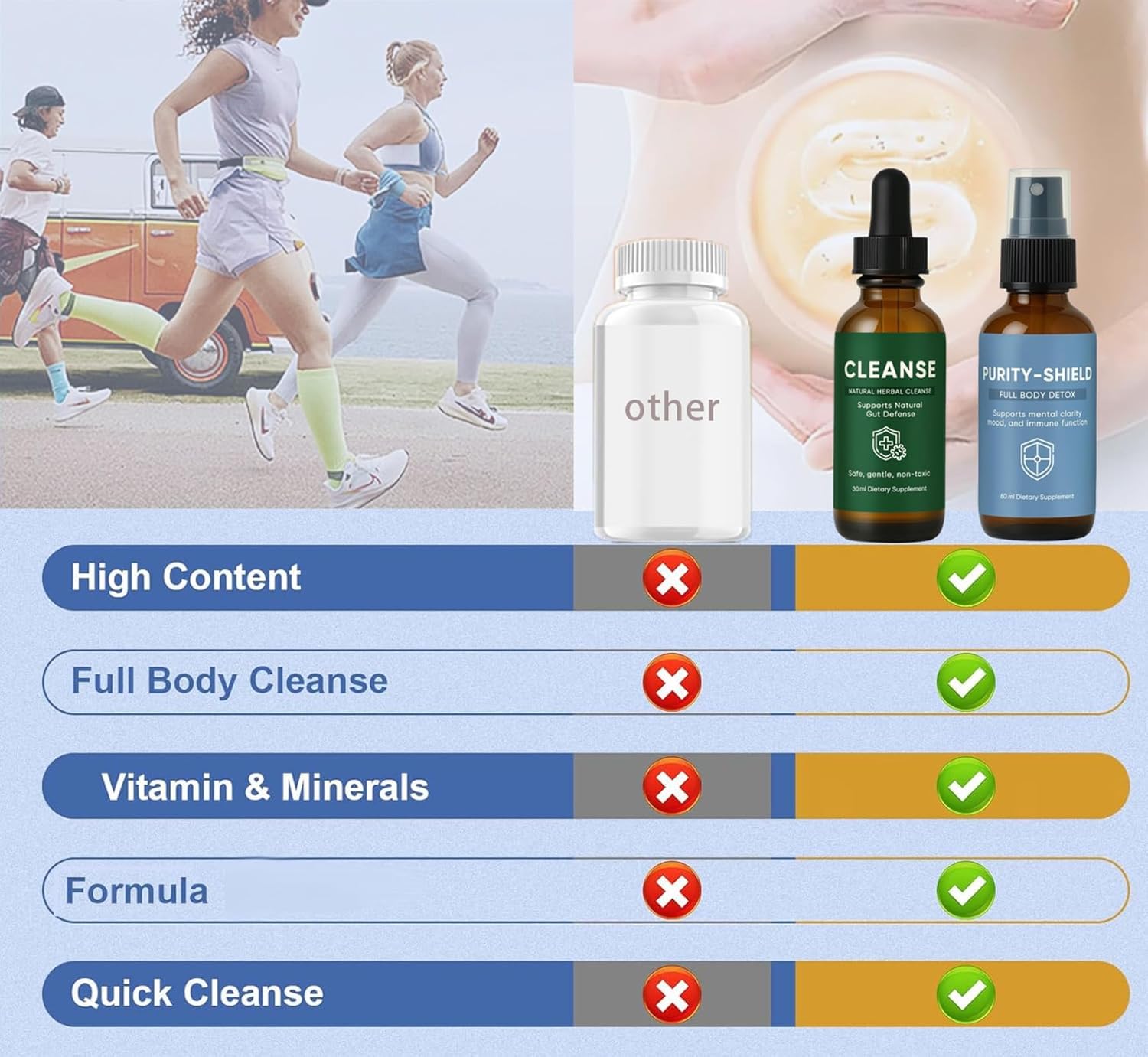 Nitidissima Cleanse Pack with both bottles open and ready for use