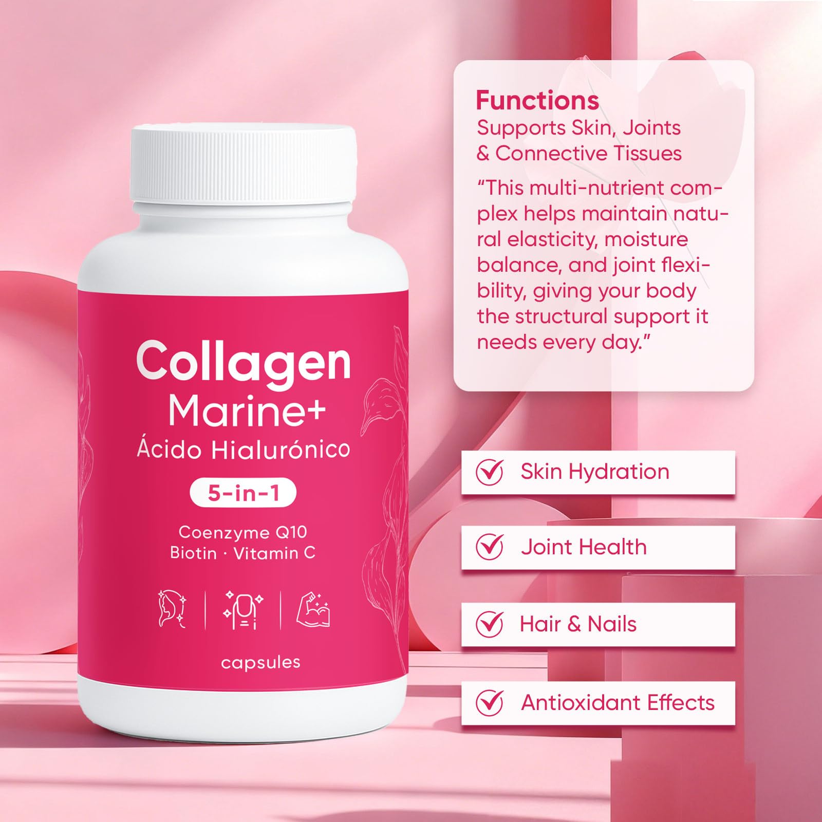 Nitidissima Collagen Supplement capsules close-up