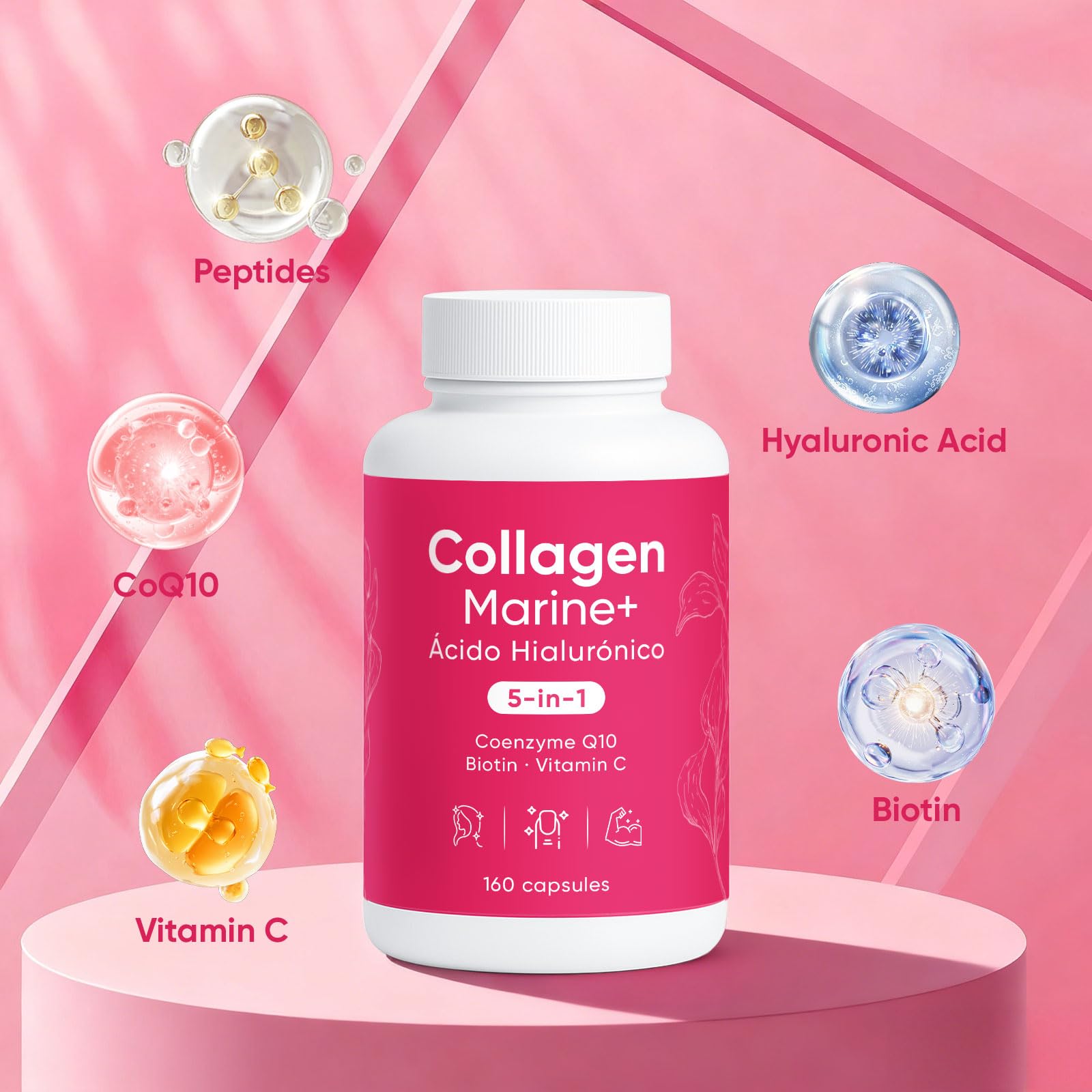 Nitidissima Collagen Supplement with a measuring spoon