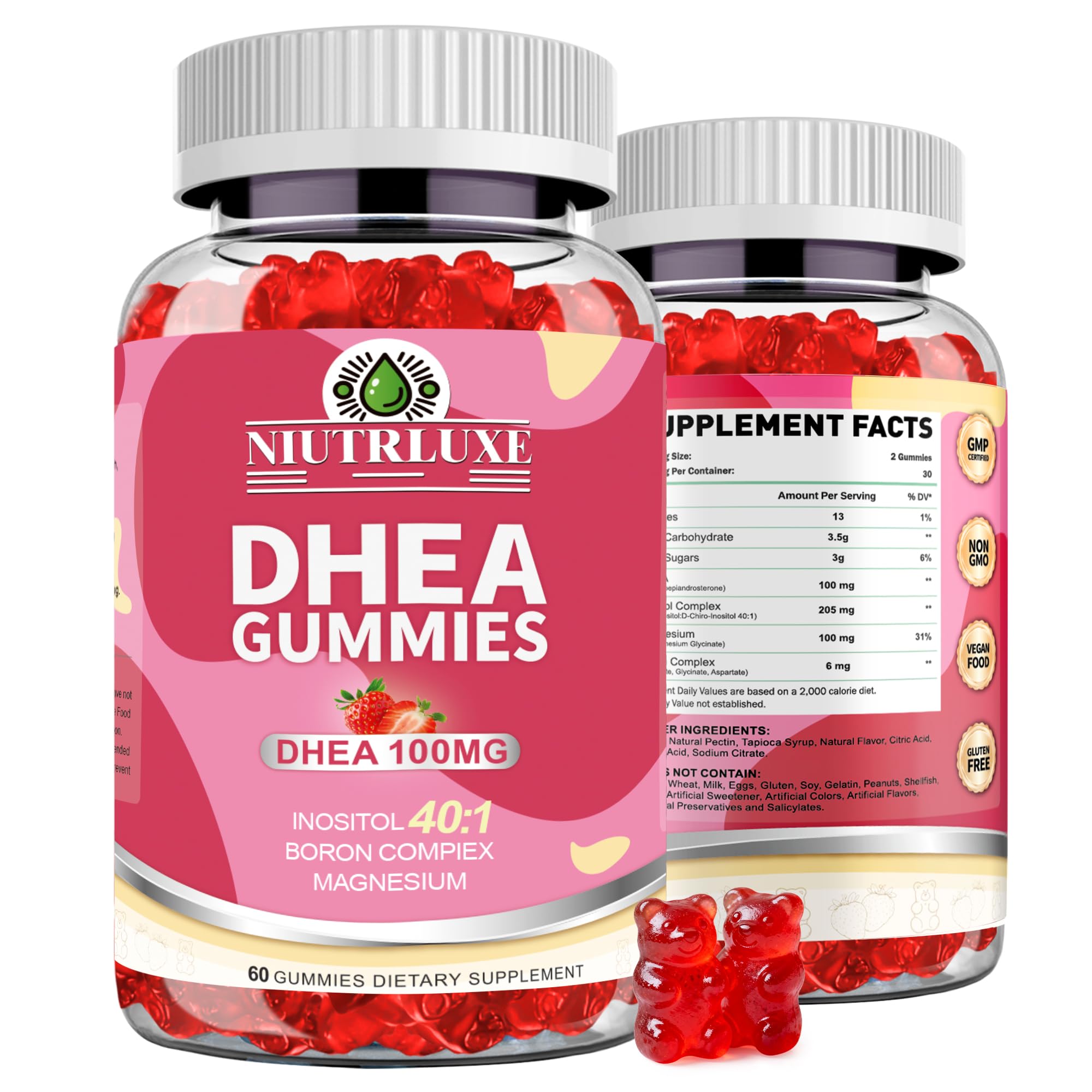 NIUTRLUXE DHEA Gummies for Women front view