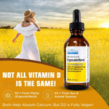 Nivagen Vitamin D2 Liquid Drops 60ml bottle with dropper