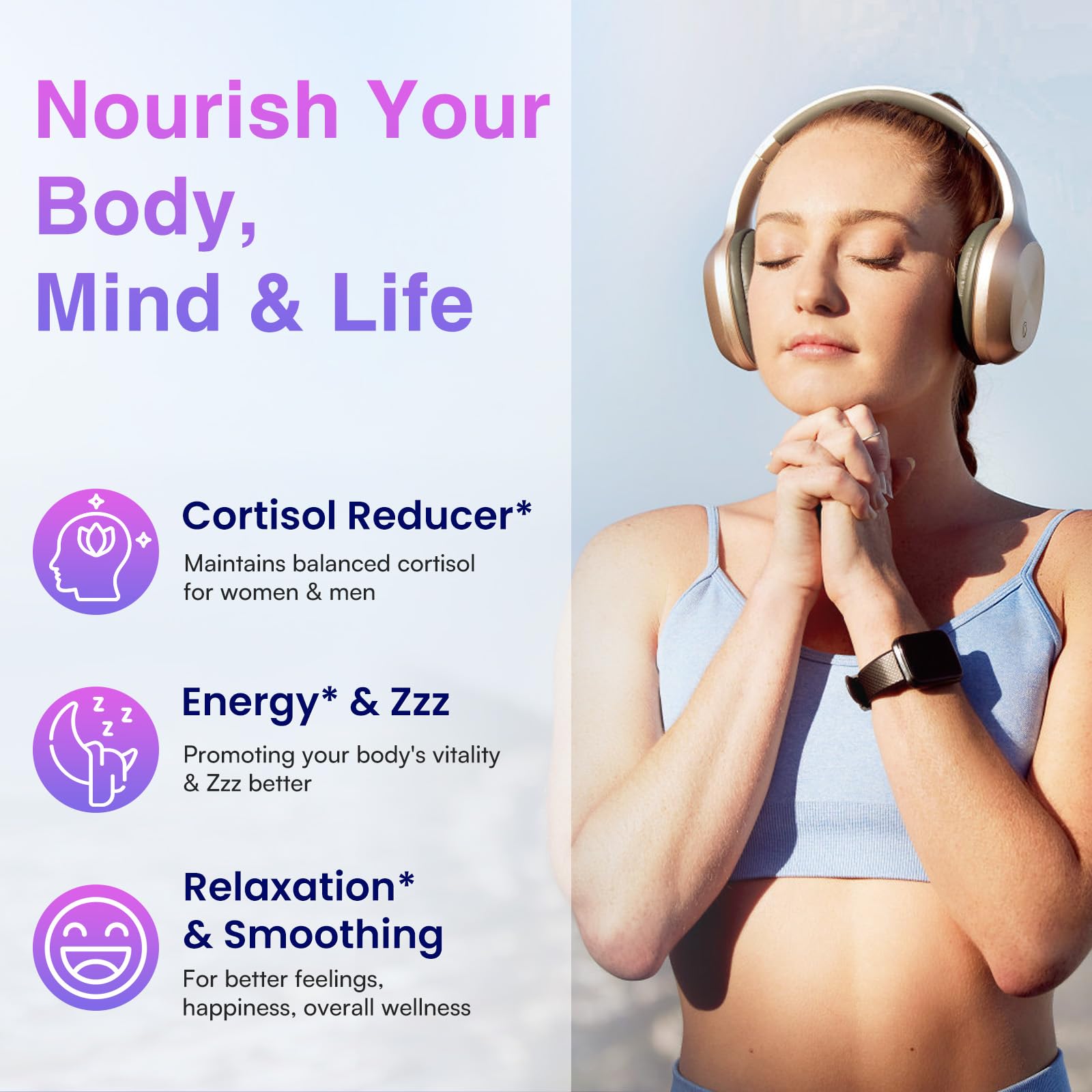 Nivantav Cortisol Supplements 14-in-1 Powder serving suggestion