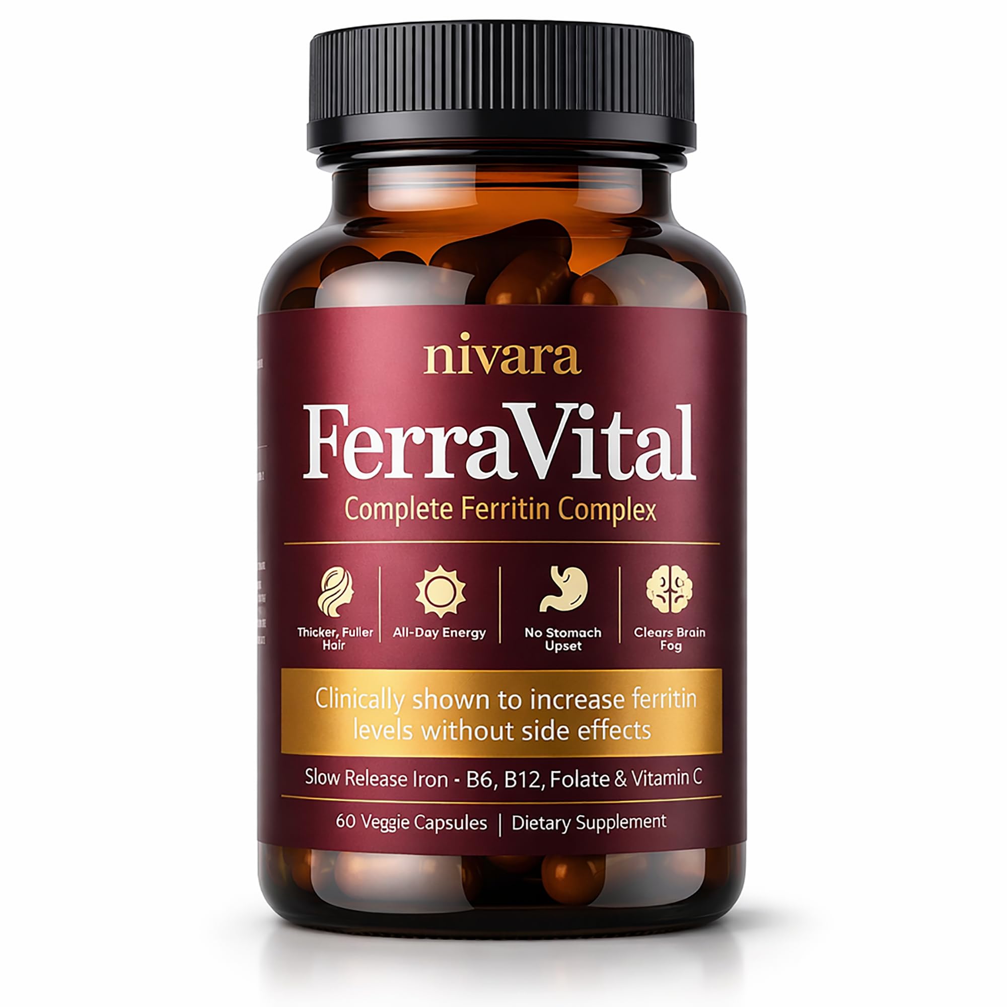 NIVARA FerraVital Iron Support for Women 60 capsules front view