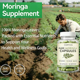 NIVELLE Moringa Capsules open bottle with capsules visible