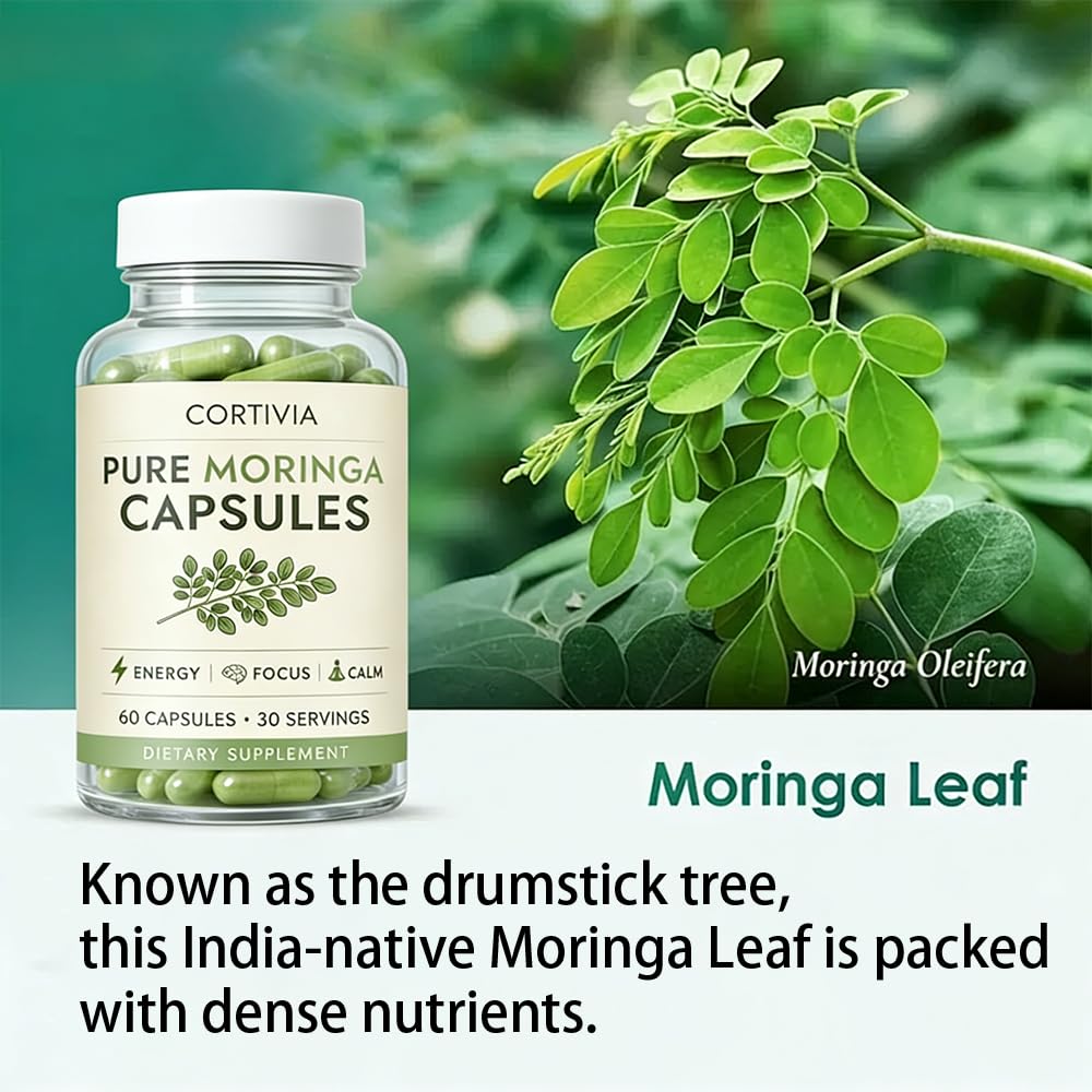 NIVELLE Moringa Capsules side view showing capsule details