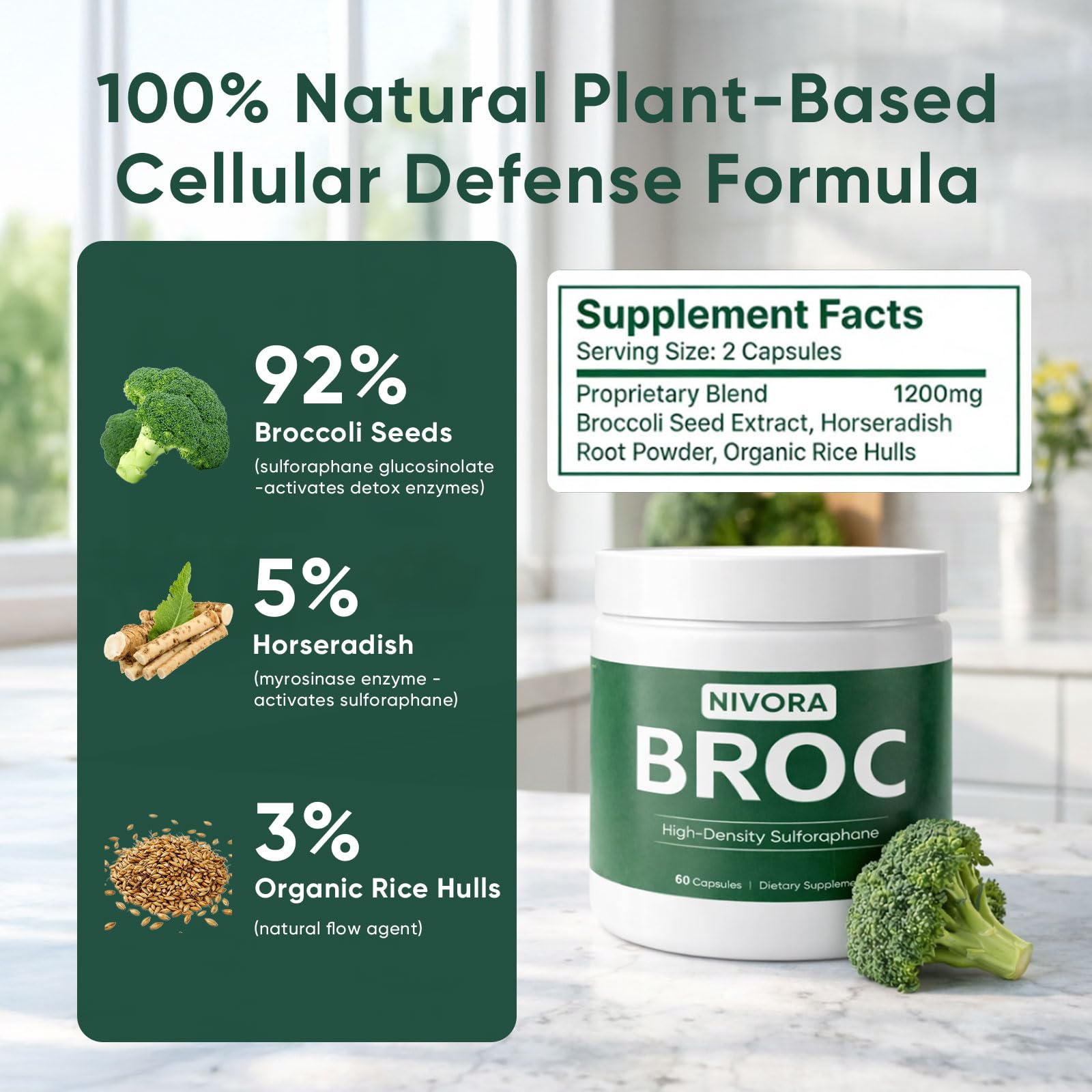 NIVORA Broccoli Sprout Supplement side view