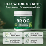 NIVORA High-Density Sulforaphane Capsules with a close-up of the label