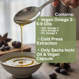 NKG Sacha Inchi Oil capsules on a wooden surface