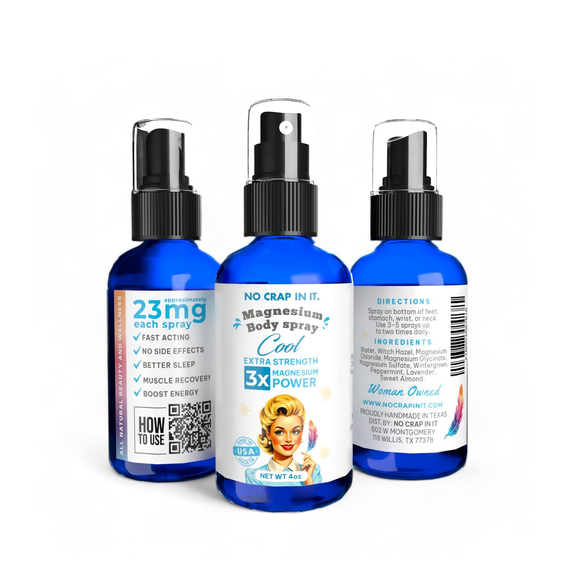 No Crap In It Magnesium Glycinate 240g on a wooden table