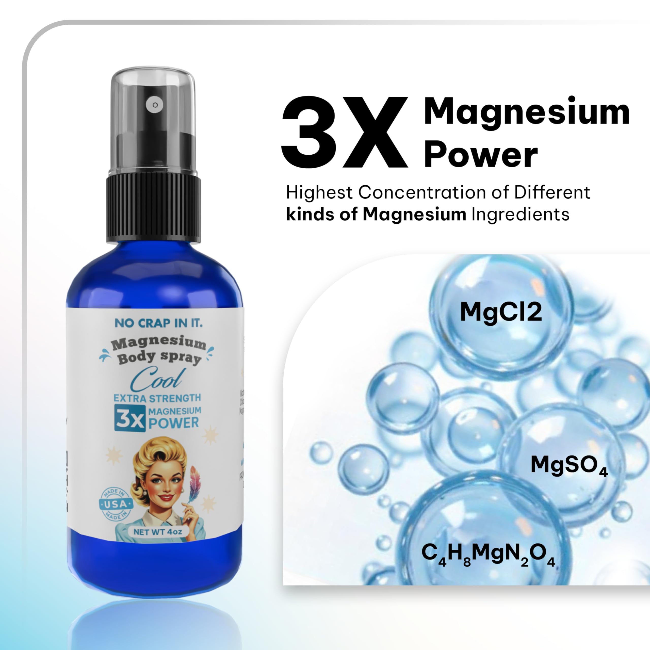 No Crap In It Magnesium Glycinate 240g side view