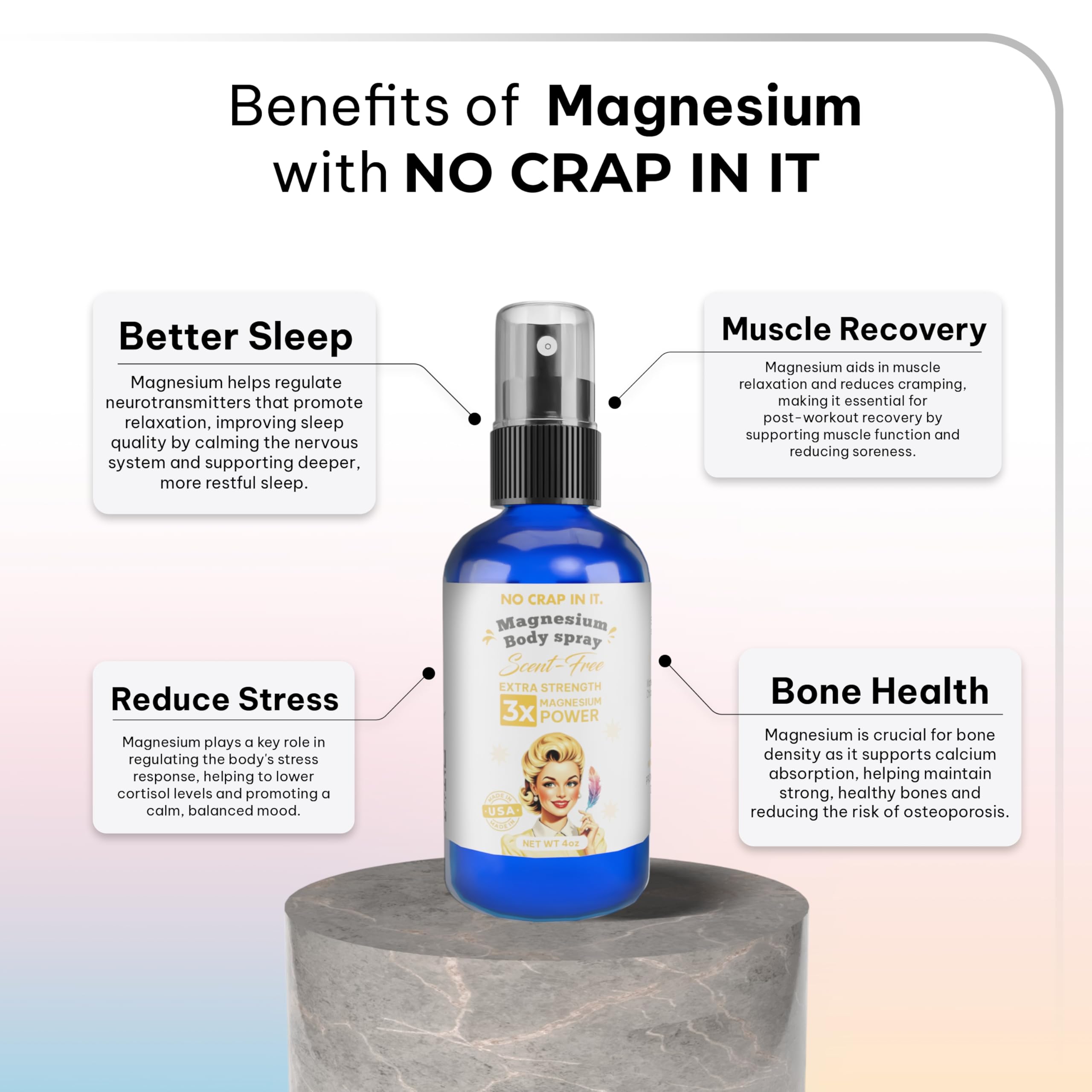 No Crap In It Magnesium Spray 4 oz ingredients list
