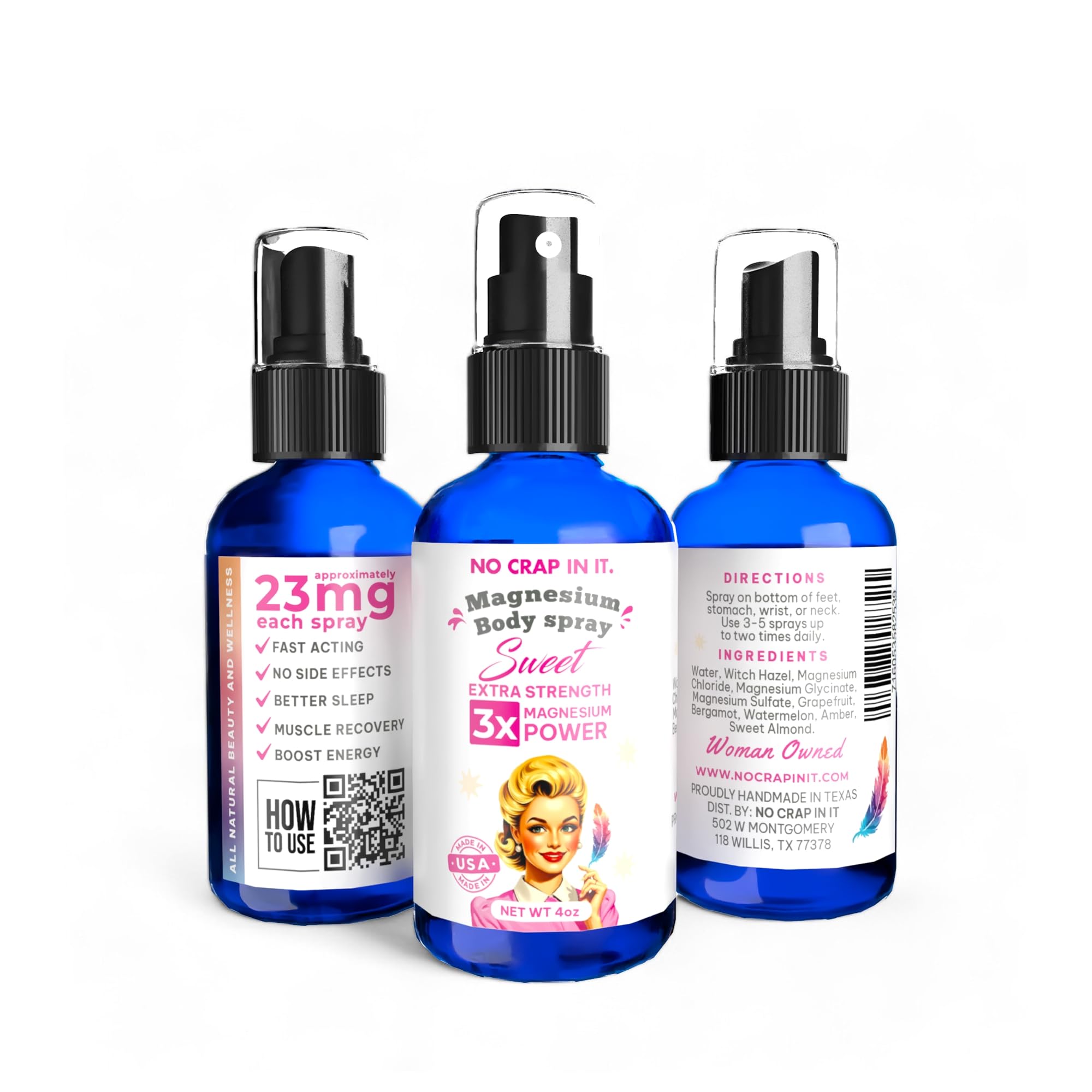 No Crap In It Magnesium Spray packaging details