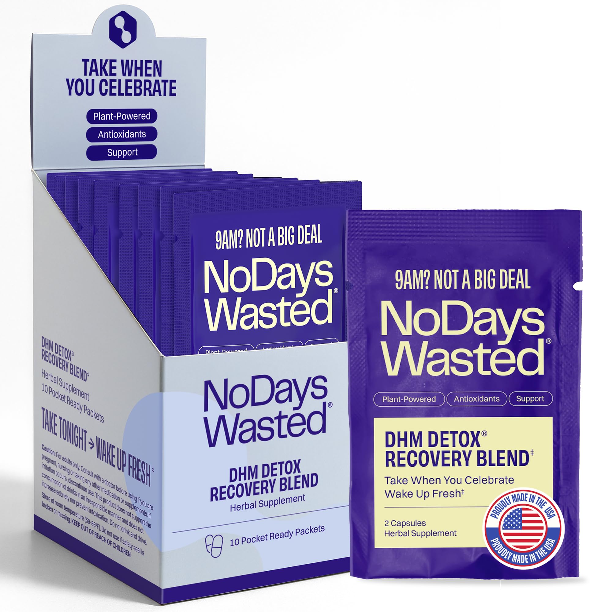 No Days Wasted DHM Capsules front view packaging